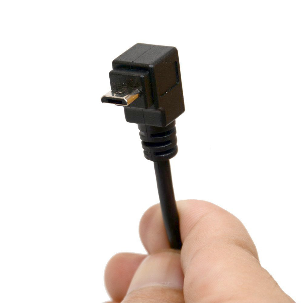 Bshtu Micro B 5 Pin Right Angle 90 Degree Extension Cable Male To Female Adapter 25Cm Syncing & Charging Usb Cable (Down)